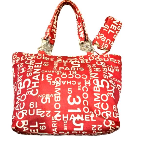 Chanel Cambon 31 Rue Printed CC Tote + Pouch - Picture 1 of 16